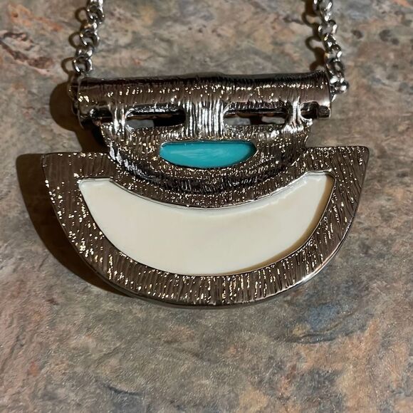 Long Turquoise and Leather Necklace - Picture 3 of 3